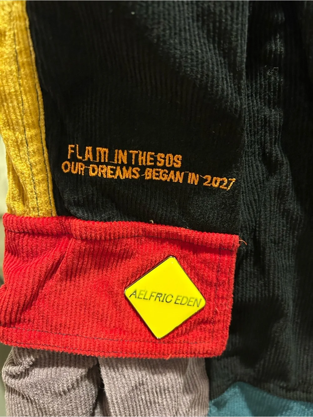 Aelfric Eden Colorblock Utility Cargo Pants - Red/Teal/Black/Gray/Yellow